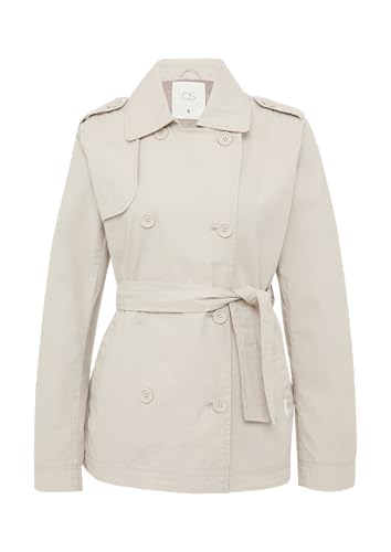 QS Kurzer Trenchcoat aus Baumwolle mit Gürtel hellgrau S QS Kurzer Trenchcoat aus Baumwolle mit Gürtel hellgrau S von QS