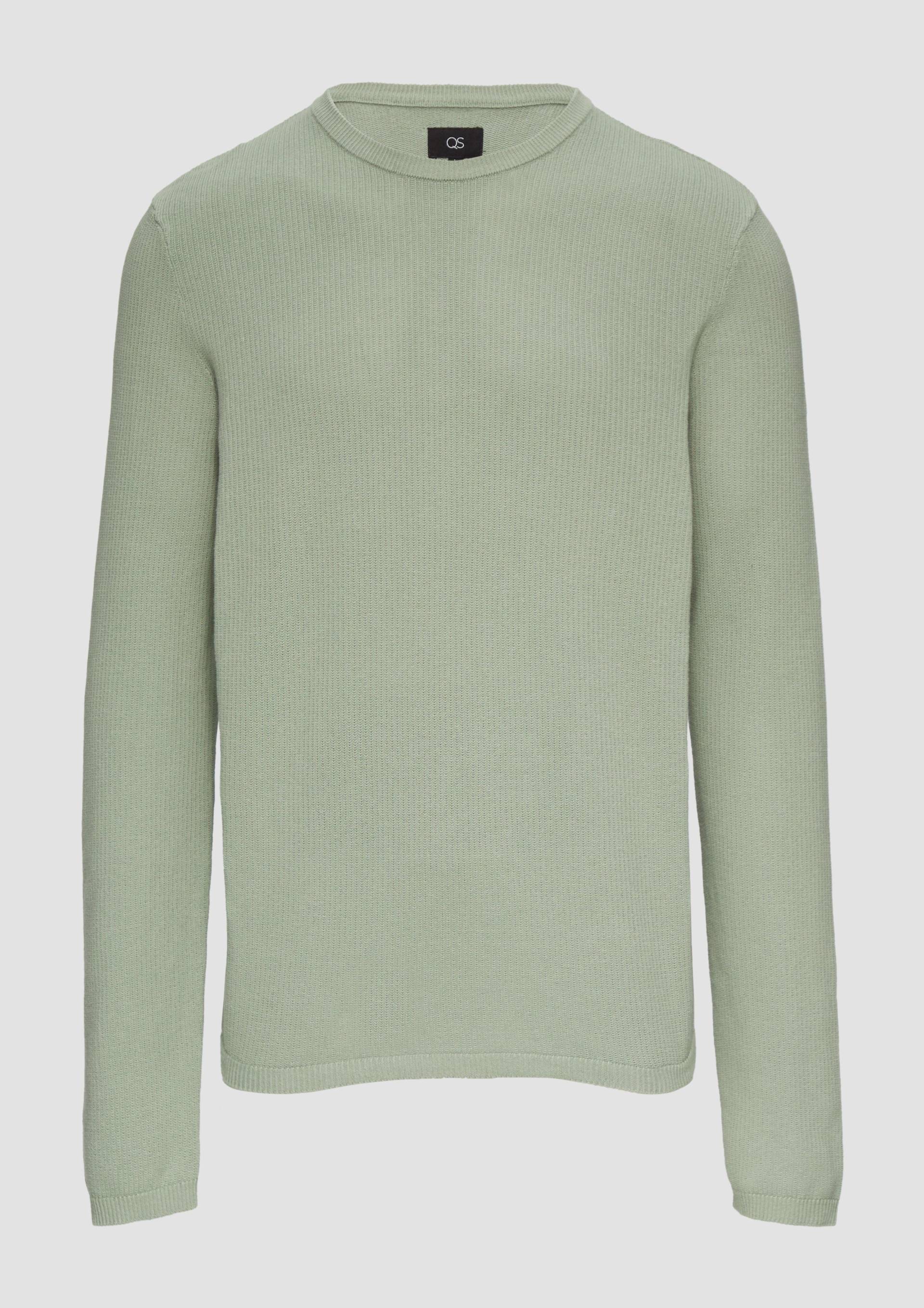 QS - Strickpullover mit Rippstruktur, Herren, grün QS - Strickpullover mit Rippstruktur, Herren, grün von QS