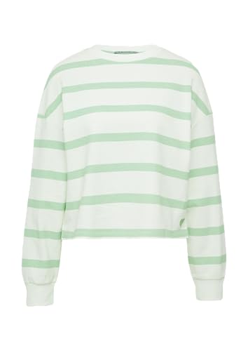 QS Sweatshirt mit Streifen und überschnittener Schulter Minze XL QS Sweatshirt mit Streifen und überschnittener Schulter Minze XL von QS