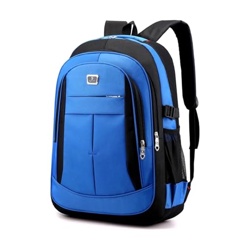 QSFZ NICHANGHUA Rucksack Männer Rucksack Computer Business Schulter Taschen Männlichen Reise Freizeit Student Laptop Rucksack Schule Taschen Junge (Color : Blue) von QSFZ