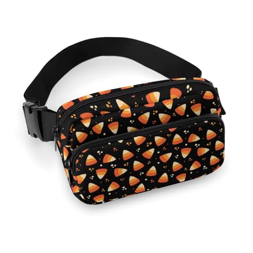 Candy Corn Bauchtasche mit verstellbarem Riemen, modische Gürteltasche für Männer und Frauen, Workout, Laufen, Reisen, Wandern, Stil:, 20x13cm von QTAVETEND