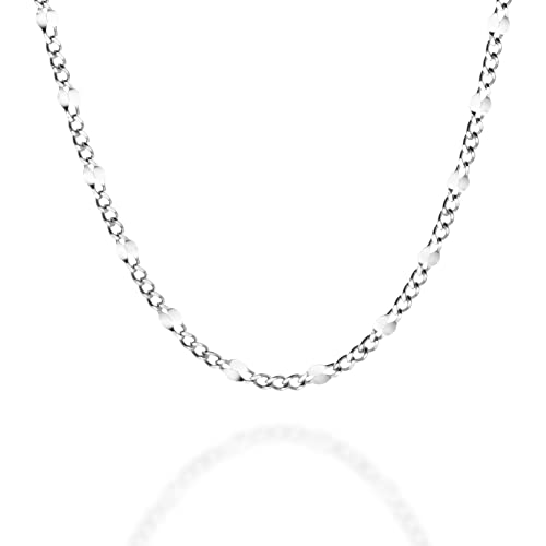 QUADRI - Damenhalskette 925 Silber - Diamantkette Breite 2,5 mm - Länge 41 cm mit einer zusätzlichen Verlängerung von 5 cm - Made in Italy Zertifikat von QUADRI