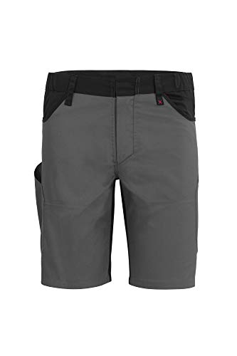 Qualitex X-Serie Unisex Shorts in grau/schwarz Größe 48, Kurze Arbeitshose für Herren und Damen, Arbeits-Bermuda mit vielen Werkzeugtaschen von QUALITEX HIGH QUALITY WORKWEAR