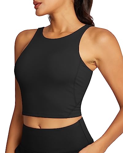 QUEENIEKE Damen Sport BH Gepolstert Ohne Bügel Crop Tops Atmungsaktive Yoga Tank Top Fitness Workout Sports Bra (Schwarz, 34) QUEENIEKE Damen Sport BH Gepolstert Ohne Bügel Crop Tops Atmungsaktive Yoga Tank Top Fitness Workout Sports Bra (Schwarz, 34) von QUEENIEKE