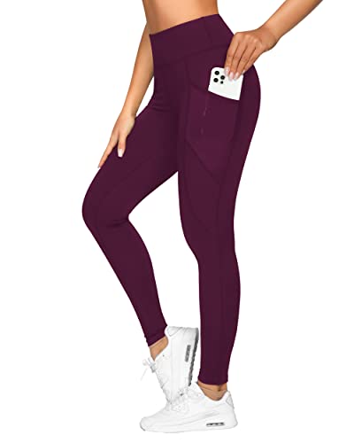QUEENIEKE Yoga-Leggings mit hoher Taille und 2 Taschen, Workout-Hose für Damen und Mädchen, Bauchkontrolle, undurchsichtige Sportbekleidung, M von QUEENIEKE