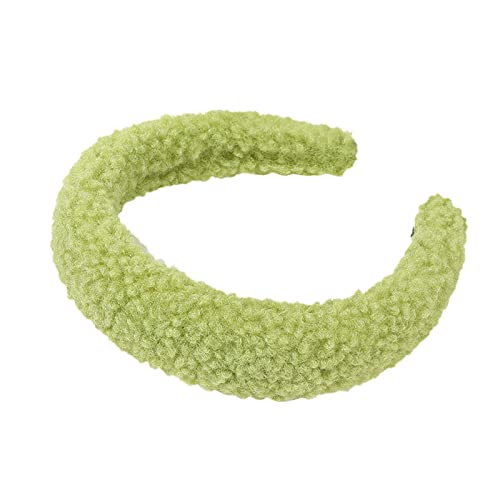 Lammwoll-Fleece-Stirnband, geknotetes Stirnband, Haarschmuck, Waschstirnband Musik Stirnband (Green, One Size) von QUINTRA