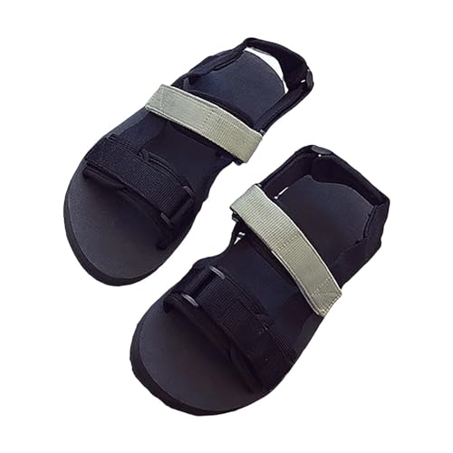 QUINTRA Leichte Herren Sommer Sport Sandalen Offene Zehe Anti-Rutsch Farbblock Casual Outdoor Walking Wanderschuhe (Black, 43) von QUINTRA