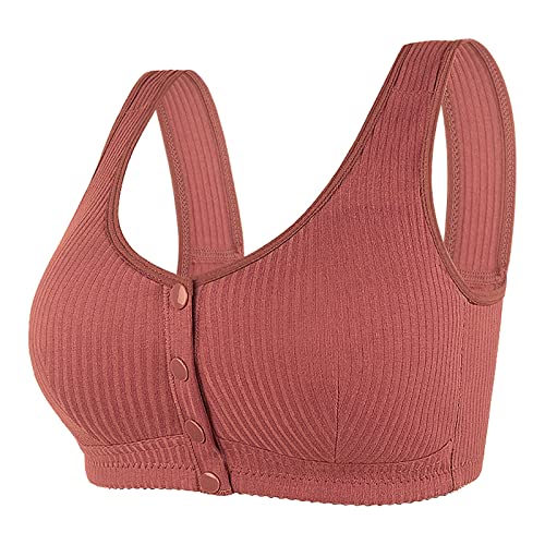 Damen-BH ohne Stahlring, vorne geschlossen, T-Rücken, Übergröße, nahtloser, ungefütterter BH für große Oberweite Damen Klein Bustier Damen,Damen Bustier Sport-BH Trainings-BH Yoga Fitness Nahtlose von QWUVEDS