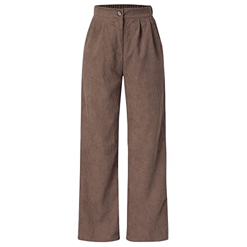 Hose Damen Retro Kordhose mit hoher Taille und weitem Bein, gerade Hose, große Cordhose für Damen Baggy Hose Damen Baggy Jogginghose Damen Palazzo Hose Damen Palazzo Hose Sport Palazzo Hose Lang von QWUVEDS