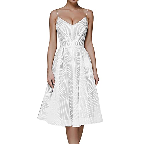 QWUVEDS Damen Brautkleider für die Braut 2022 Brautkleider Langes Kleid Elegant Damen Kleid Sexy Elegant Sommerkleider Mädchen von QWUVEDS