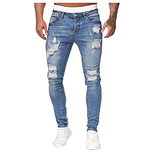 QWUVEDS Teenager Mädchen Klamotten Hosen Ripped Color Ausfranste Hosen Männer Jeans Gewaschene Gradient Hosen für Löcher Damenhose Stretch Hoher von QWUVEDS