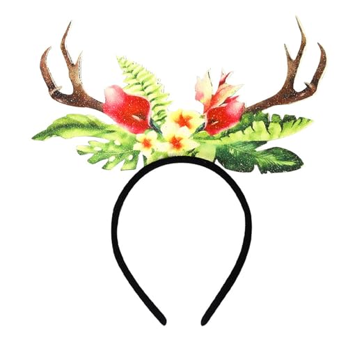 Sommer-Thema, Ananas-Stirnband, Dekoration, Kokosnussbaum, Strand, Hawaii-Stil, verkleidete Haarbänder Laufstirnband Damen (C, One Size) von QWUVEDS