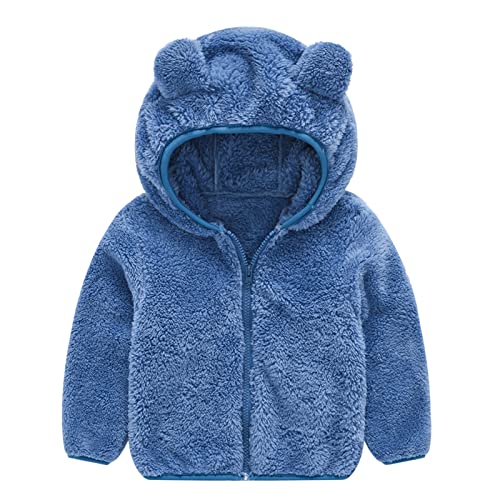 QZQZ Plüschjacke Kinder Mädchen Jungen Mit Kapuze Winter Warme Fleecejacken Baby Fleece Oberbekleidung Reißverschluss Fleecemäntel Jacke Outwear Winterjacke Parka Jacke Steppjacke von QZQZ