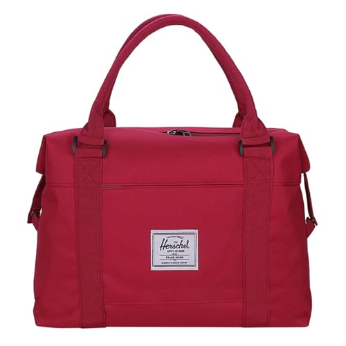 Reisetasche Damen,Faltbare Sporttasche,Gepäcktaschen Aufbewahrungstasche Trage-Tasche Großer Kapazität wasserdichte Oxford-Stoff-Reisetasche,Weekender-Tasche (Rot) von QZYGWCS