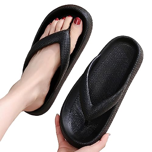 Badezimmerpantoffeln Damen,Dusche Frauen EVA Hausschuhe mit dicker Sohle - Ergonomische, leichte Slipper, rutschfest, für Fitnessstudio, Garten, Spa, Schlafzimmer, Schlafsaal, Strand, Qihuyi von Qihuyi