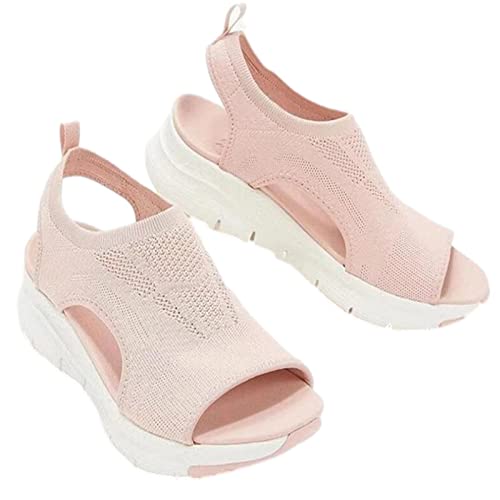 Qihuyi Orthopädische Sportsandalen für Damen, Orthopädische Slide-Sportsandalen - Espadrilles, offene Zehen, Keile, hohe Absätze, Strandsandalen, Damen-Wandersandalen von Qihuyi