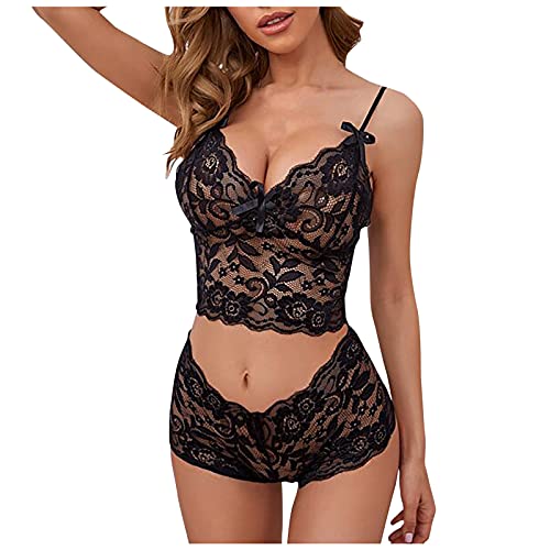 Frauen sexy Lace Unterwäsche Damen Sexy Body EIN Stück Baby Dolls Dessous Spitze Teddy Negligee Damen Sexy UnterwäSche Damen Sexy Dessous Einteiler Bodysuit Teddies Damen Nachtwäsche Teddy Lingerie von QinMMSPORTS