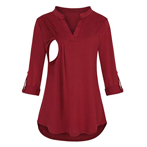 Stilloberteile Damen V-Ausschnitt Umstandstop Langarm Umstands Tshirt Damen Nursing Top Basic Schwangerschaft Stilltops Sommer Umstandsmode Oberteil Einfarbig Umstandsbluse Stillmode Stillshirt Stilloberteile Damen V-Ausschnitt Umstandstop Langarm Umstands Tshirt Damen Nursing Top Basic Schwangerschaft Stilltops Sommer Umstandsmode Oberteil Einfarbig Umstandsbluse Stillmode Stillshirt von QingHUImao