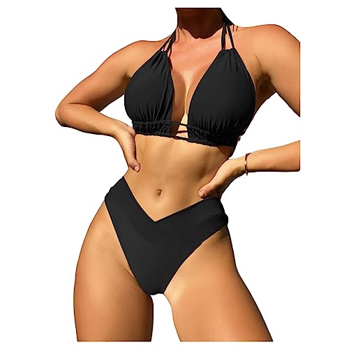 Qiribati Bikini -Sets für Frauen Schwimmen Kostüm Hohe Taillierte Unregelmäßige Bikini -Bikini -Set von Qiribati