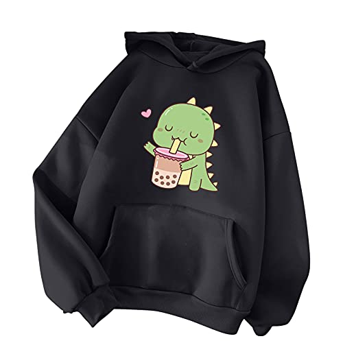 Qixiu Hoodie Damen Kapuzenpullover Herbst Winter Reißverschluss Sweatshirt mit Kapuze Pulli Kawaii Pullover Kapuzenpulli Oversize Süße Outwear Mädchen von Qixiu