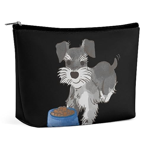 Qjjinxior Kosmetiktasche, Kuchen- und Teekannen-Blumen-Make-up-Tasche, tragbare Kulturtasche mit Reißverschluss für den täglichen Gebrauch, Reisen, Schnauzer Hund, Einheitsgröße Qjjinxior Kosmetiktasche, Kuchen- und Teekannen-Blumen-Make-up-Tasche, tragbare Kulturtasche mit Reißverschluss für den täglichen Gebrauch, Reisen, Schnauzer Hund, Einheitsgröße von Qjjinxior