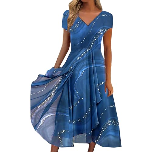 Qmfvqi Damenkleider Elegant, Damen Sommerkleid - Abendkleider Lang Kleid Elegant Chiffon Spitze Swing Cocktailkleid LäSsig Festliche Kleider für Frauen für Hochzeitsgast Brautjungfernkleider Qmfvqi Damenkleider Elegant, Damen Sommerkleid - Abendkleider Lang Kleid Elegant Chiffon Spitze Swing Cocktailkleid LäSsig Festliche Kleider für Frauen für Hochzeitsgast Brautjungfernkleider von Qmfvqi