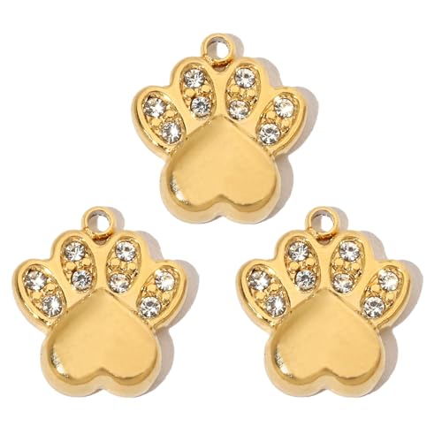 Qsvbeeqj Packung 3 Modischer Schmuckanhänger Mit Französischen Kristallen Katzen Pfoten Designs Und Love Heart Halskette Anhänger Accessoire Qsvbeeqj Packung 3 Modischer Schmuckanhänger Mit Französischen Kristallen Katzen Pfoten Designs Und Love Heart Halskette Anhänger Accessoire von Qsvbeeqj