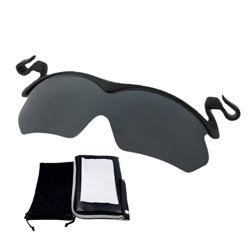 Stilvolle Herren-Sonnenbrille, Sport-Sonnenbrille, Clip-Sonnenbrille, ultraleichte Sport-Sonnenbrille, perfekte stilvolle randlose Brille für Outdoor-Sport, Radfahren, Fahren, Laufen, grau, Refer to von Quaeetyu