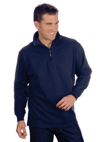 Qualityshirts Troyer Sweatshirt, Gr. L, dunkelblau von Qualityshirts