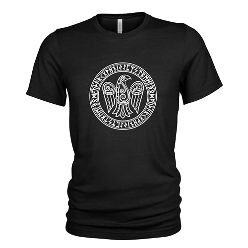 Quarter Mile Clothing Wikinger T-Shirt Nordischer Gott Odin | Runen | Walküre | Ragnarök | Walhalla | Midgard | T Shirt der Nordischen Mythologie (M, Vikings #19) von Quarter Mile Clothing