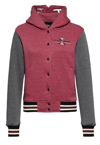 Queen Kerosin Damen College Jacke Kapuze Oldschool Baseball Damen Retro Vintage Sweatjacke Comic Art 50S Rockabella Ski Fast & Curvy Queen Kerosin Damen College Jacke Kapuze Oldschool Baseball Damen Retro Vintage Sweatjacke Comic Art 50S Rockabella Ski Fast & Curvy von Queen Kerosin