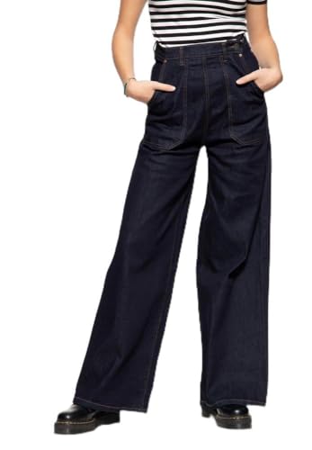 Queen Kerosin Damen Jeanshose High Waist Marlene Fit Schlaghose 50S Weit Ausgestelltes Bein Rockabilly Vintage Pants Denim Queen Kerosin Damen Jeanshose High Waist Marlene Fit Schlaghose 50S Weit Ausgestelltes Bein Rockabilly Vintage Pants Denim von Queen Kerosin