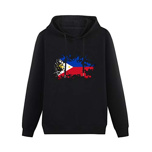 questo Men's Hoodies Philippines Flag Splat Casual Hoody Pullover Long Sleeve Sweatshirts 3XL von questo