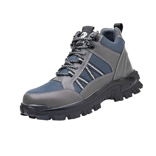 Arbeitsschuhe Herren Sicherheitsschuhe,Cushion Safety Toe Athletischer Arbeitsschuh für Industrie und BAU,Grey▂44 von Quiteyan