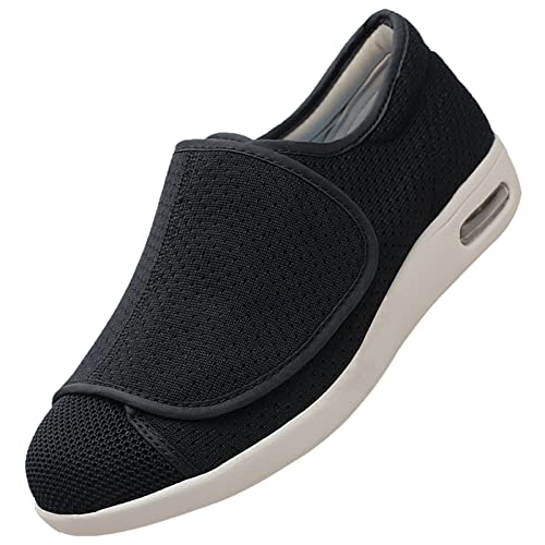 Quiteyan Pantoffeln Slip On Walking Freizeit Schuhe für Damen,Herren-Hausschuhe, leicht zu schließen, orthopädisch, bequem, Memory-Schaum,Black,39 von Quiteyan