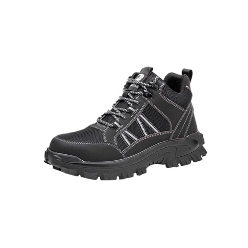 Quiteyan Sicherheitsschuhe Arbeitsschuhe Herren und Damen,Bequeme Sicherheitsarbeitsschuhe Atmungsaktive Arbeitsschutzschuhe Construction Warehouse,Black,39 von Quiteyan