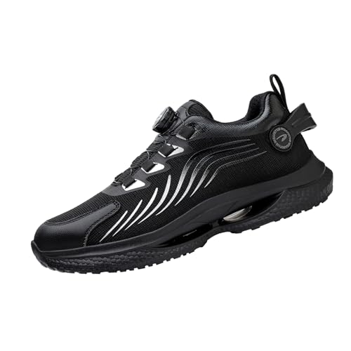 Quiteyan Sicherheitsschuhe Herren S3 Arbeitsschuhe,Herren Damen Leicht Schutzschuhe Stahlkappe Sportlich Anti-Smashing Anti-Piercing Atmungsaktiv Schuhe,Black▂43 von Quiteyan