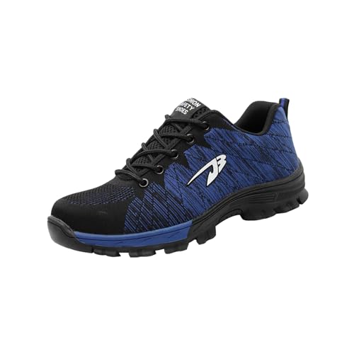 Quiteyan Sportlich Atmungsaktiv Schutzschuhe,Sicherheitsschuhe Leicht Stahlkappenschuhe Sportlich Atmungsaktiv Schutzschuhe mit Stahlkappe,Blue,39 von Quiteyan