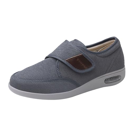 Quiteyan Unisex Ortho Pantoffeln,Offene Zehenpantoffeln Verstellbare Atmungsaktive ，Schuhe für Ödeme Arthritis Bequeme,Grey,41 von Quiteyan