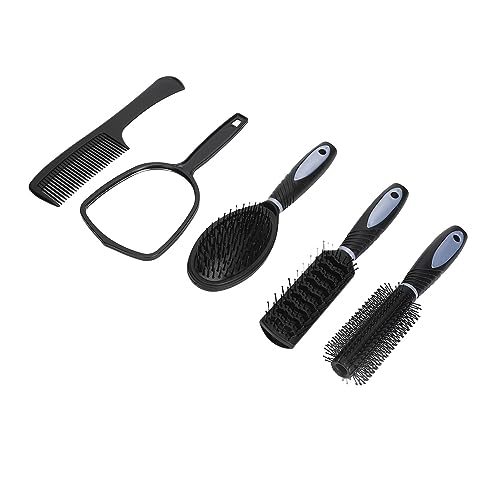 Qukaim Haarkamm Bürstenständer Haarkamm Bürstenset mit Ständer, 5-teilige Haarstylingkämme und Spiegelhalter, Ergonomischer Griff, Geeignet für alle Frisuren, inklusive Duschspiegel, Wandbehang, Qukaim Haarkamm Bürstenständer Haarkamm Bürstenset mit Ständer, 5-teilige Haarstylingkämme und Spiegelhalter, Ergonomischer Griff, Geeignet für alle Frisuren, inklusive Duschspiegel, Wandbehang, von Qukaim