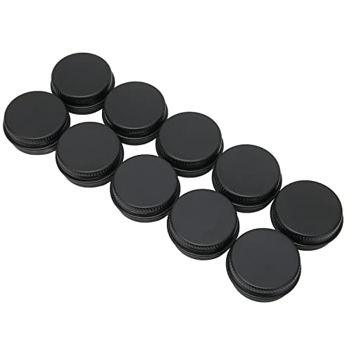 Qukaim Nachfüllbares Aluminiumdosen-Set, runde Aluminiumdosen-Set, nachfüllbare Vorratsdosen für festes Parfüm und Lippenmaske, 10 ml Fassungsvermögen, leere Aluminiumbehälter, Bastelbedarf, 10 Stück Qukaim Nachfüllbares Aluminiumdosen-Set, runde Aluminiumdosen-Set, nachfüllbare Vorratsdosen für festes Parfüm und Lippenmaske, 10 ml Fassungsvermögen, leere Aluminiumbehälter, Bastelbedarf, 10 Stück von Qukaim