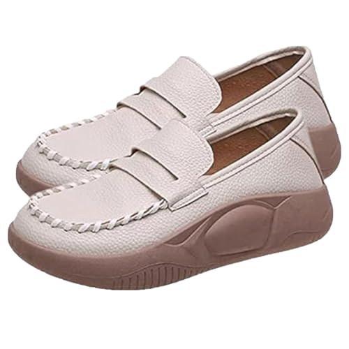 Qurygin Chunky-Loafer Damen,Chunky-Loafer - Plateau-Slip-on-Freizeitschuhe,Bequeme, klobige Slipper zum Einkaufen, Reisen, Arbeiten, Sport von Qurygin