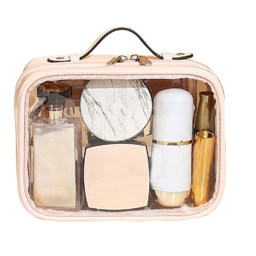 Qurygin Klare Schminktaschen - Make-up-Kosmetik-Organizer-Beutel | Durchsichtiger, wasserdichter Make-up-Koffer-Organizer mit großem Fassungsvermögen für Hautpflege, Toilettenartikel, Frauen, Mädchen von Qurygin