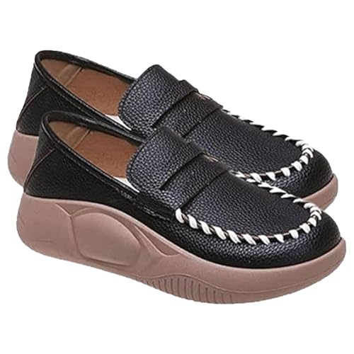 Qurygin Penny-Loafer für Damen,Penny-Loafer für Damen - Plateau-Loafer-Schuhe für Damen | Bequeme, klobige Slipper zum Einkaufen, Reisen, Arbeiten, Sport von Qurygin