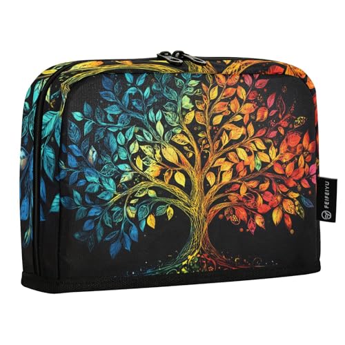 Quteprint Stehendes Federmäppchen – Vier Jahreszeiten Baum Leben Blätter Bleistifttasche Schreibwaren Tasche Tragbare Make-up Kosmetiktasche Schreibtisch Organizer für Schule, Büro, Studenten Quteprint Stehendes Federmäppchen – Vier Jahreszeiten Baum Leben Blätter Bleistifttasche Schreibwaren Tasche Tragbare Make-up Kosmetiktasche Schreibtisch Organizer für Schule, Büro, Studenten von Quteprint