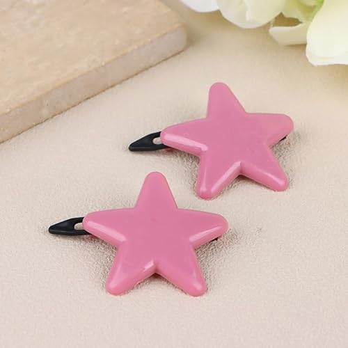 Haarspangen in Herzform, süße Liebe, für Damen und Mädchen, kleine Pony, Schnalle, Kopfschmuck, koreanisches Haar-Accessoire, 2 Stück von Qxiao