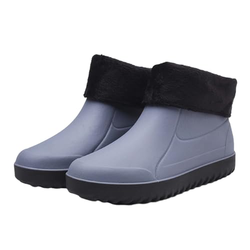 QzSSbii Wanderstiefel für Mädchen, Größe 37, kurz auf Stiefel, Wasserknöchel, Outdoor, Mode, Herren, Freizeitschuhe, Schuhe für die Landwirtschaft, grau, 39 2/3 EU von QzSSbii