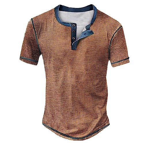 Henley Shirt Herren Hemd Langarm/Kurzarm Männer Freizeithemd Vintage Casual Leicht Baumwolle Slim Fit V Ausschnitt T-Shirt Sommer Oberteile Einfarbig Mode Basic Tshirt Henley Shirt Herren Hemd Langarm/Kurzarm Männer Freizeithemd Vintage Casual Leicht Baumwolle Slim Fit V Ausschnitt T-Shirt Sommer Oberteile Einfarbig Mode Basic Tshirt von Qzeanxy