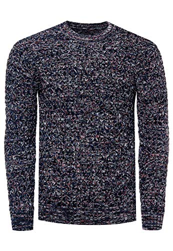 Streetwear Pullover Herren Strick Basic Rundhals Strickpullover Langarm Biker Schlicht Casual 357/365 / 367, Größe:3XL, Knitwear:Indigo 367 Streetwear Pullover Herren Strick Basic Rundhals Strickpullover Langarm Biker Schlicht Casual 357/365 / 367, Größe:3XL, Knitwear:Indigo 367 von R-Neal