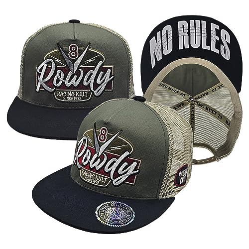 Racing Kult V8 Rowdy Snapback Cap mit Stick Unisex von Racing Kult